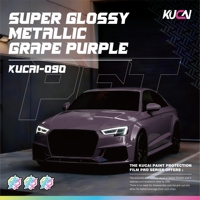 KUCAI Film Vinyle Adhésif PVC Super Brillant Métallisé Violet Raisin Changeant de Couleur pour Modification Automobile 1.52*17m
