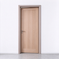 Portes intérieures en bois massif étanches, porte de chambre insonorisée avec quincaillerie