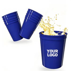 Gobelets de stade en PP dépoli de 16 oz pour mariage, réutilisables, avec impression de logo personnalisé, gobelets en plastique dépoli sur mesure en gros - Product Image 1
