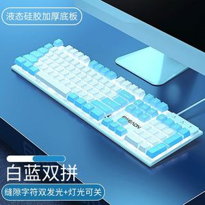 คีย์บอร์ดเกมมิ่งแบบมีสายขนาดกะทัดรัดพิเศษ 60% รุ่นใหม่ปี 2024 ไฟ RGB สวิตช์สีฟ้า ขาว ชมพู มินิคีย์บอร์ดเกมมิ่งแบบกลไก - Product Image 2