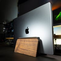 Support vertical double en bois personnalisé de haute qualité LOMATO pour ordinateurs portables de gaming - Modèle multifonction durable et écologique