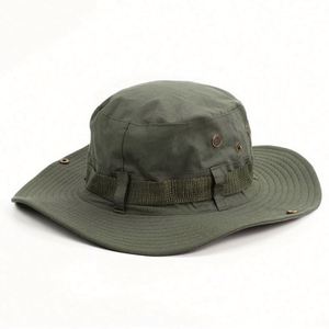 New Summer 100%Cotton Unisex Safari Bucket Fisherman Hat With <b>Adjustable</b> <b>Strap</b> - Product Image 1