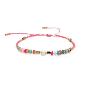Bracelet d'amitié ajustable fait main en perles <span class=keywords><strong>Miyuki</strong></span> et coquillages colorés pour femme et fille – Collection été - Product Image 6