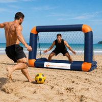 But de football gonflable portable, filet d'entraînement léger pour enfants, plage, jardin et jeux en plein air