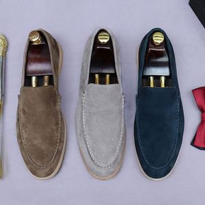 Chaussures en cuir souple pour hommes, fabriquées à la main, de haute qualité, avec une texture mate et un design rétro à bout pointu - Product Image 2