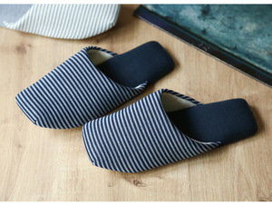 <span class=keywords><strong>Chaussons</strong></span> confortables à semelle souple en tissu à rayures pour femmes et hommes, bout carré silencieux, pour <span class=keywords><strong>appartement</strong></span> et maison - Product Image 5