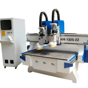 Trabalhando cnc roteador/1325 1530 madeira, máquina de esculpir madeira duas cabeças robô roteador cnc para 3d entalhe em parede sólida 3d cnc