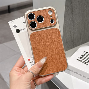 Custodia in Pelle PU Opaca con Motivo Lychee, si Adatta Istantaneamente all'iPhone 16 15 Pro Max, Cover con Ampia Finestra per Telefono Cellulare - Product Image 5