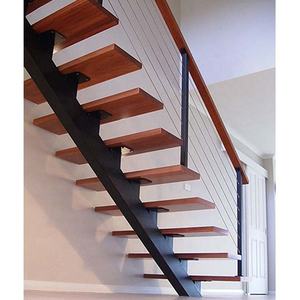 Scala Dritta Monolamellare in Ferro Battuto <span class=keywords><strong>VIKO</strong></span> con Design in Legno Massello - Product Image 4