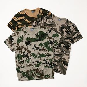 Camiseta de Camuflaje para Hombre y Mujer, Algodón Orgánico, Cuello Redondo, Corte Holgado Informal, para Actividades al Aire Libre, 190gsm, Camisetas de Verano - Product Image 4