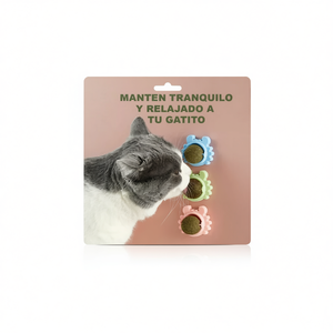Jouet interactif rotatif à l'herbe à chat pour chats, ensemble de 5 pièces avec herbe à chat, anti-ennui en plastique, design mignon, fonctionnement manuel, Pack O - Product Image 1