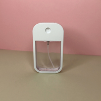 Logo personnalisé, flacon pulvérisateur de désinfectant pour les mains à l'alcool de 38 ml et 45 ml, format de poche, en plastique, format carte de crédit, avec porte-clés en silicone