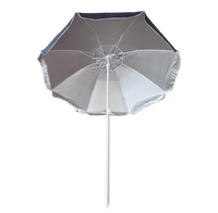 Parapluie classique manuel pour adultes, grande taille, résistant au vent, anti-UV, en tissu Oxford 210D argenté, avec impression de logo personnalisée de haute qualité