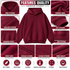 Hoodie fabriqué en usine, durable, décontracté, personnalisable, couleur unie, pour homme, tissu doux. - Product Image 6