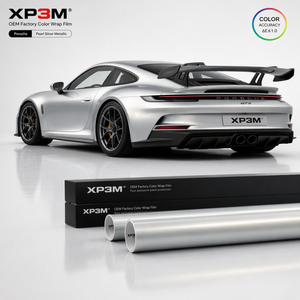 Vinilo para Envoltura de Autos XP3M, Color Plateado Metálico Líquido, TPU con Brillo Metálico, 7.5 Mil, Autoregenerable, Antiarañazos, Aplicación en Húmedo - Product Image 1