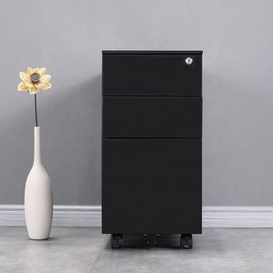 Vertical Mobile Pedestal File Storage Cabinet Office Home Under <b>Desk</b> 3 Drawers Material Office Cabinet File Cabinet Office - Product Image 4