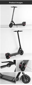 <span class=keywords><strong>Scooter</strong></span> <span class=keywords><strong>Plegable</strong></span> Portátil de Dos Ruedas con Batería de Litio de 350W, Batería Extraíble, Ruedas de 10 Pulgadas, Impermeable - Product Image 2