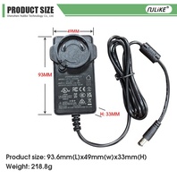 Adaptateur secteur AC/DC universel 24V DC personnalisé OEM, multi-prises, 1,2 m, certifié CE ROHS, pour moniteur PC, imprimante