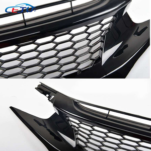 Grilles de pare-chocs avant en ABS noir brillant pour Honda <span class=keywords><strong>Civic</strong></span> 10ème génération berline FC6 Si Coupé FC4 Hatchback FK8 <span class=keywords><strong>Type</strong></span> <span class=keywords><strong>R</strong></span> 2016-2021 - Product Image 4