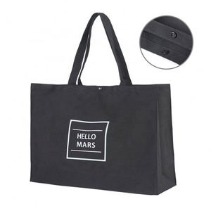 Sac de courses pliable en tissu Oxford 900D écologique, grande capacité, pour supermarché, sac de courses noir en Oxford avec logo - Product Image 2