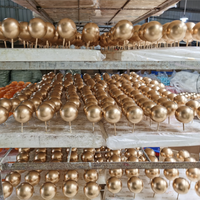 20 Stück Gold Silber Kugeln Geburtstag Weihnachten Kuchen Dekoration Einsatz Makronen Bunte Backverzierungen Schaumstoffbälle für Verschiedene Anlässe