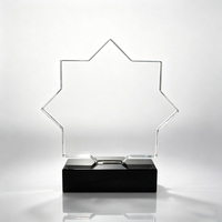 Trophée étoile en cristal vierge de haute qualité, personnalisé et exquis, pour cadeau d'affaires