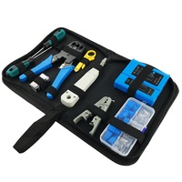 Kit d'installation de câblage réseau LAN professionnel, ensemble d'outils de sertissage de câbles de type RJ45