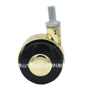 Roue de meuble en alliage de zinc de 40 mm de diamètre avec frein et tige filetée - Product Image 5