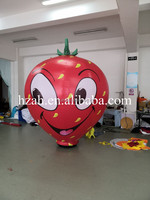 Décoration publicitaire gonflable en forme de fraise de dessin animé, couleur rouge, 2,5 m, taille personnalisable pour la promotion