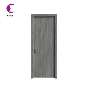 Hot Sale Waterproof PVC With Frame Entry Door Security Interior Veneer Panel Door For Hotel Apartment