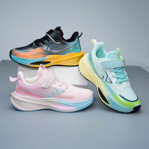 Lote de zapatos para niños, color rosa, negro y verde, zapatillas deportivas de malla de microfibra para niños, actividades diarias con zapatos cruzados para niños - Product Image 1