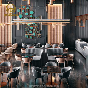 Muebles de restaurante de pizza de comida rápida personalizados, café, banquetes, mesas y sillas de interior, asientos de cabina, juegos de muebles comerciales - Product Image 5