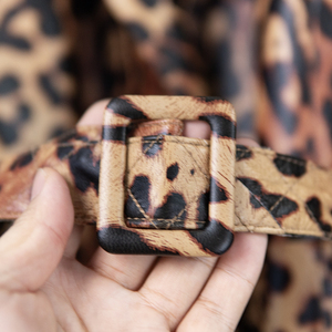 <span class=keywords><strong>Trench</strong></span> in <span class=keywords><strong>pelle</strong></span> leopardato con cintura classica da donna NAFA personalizzato - Product Image 5