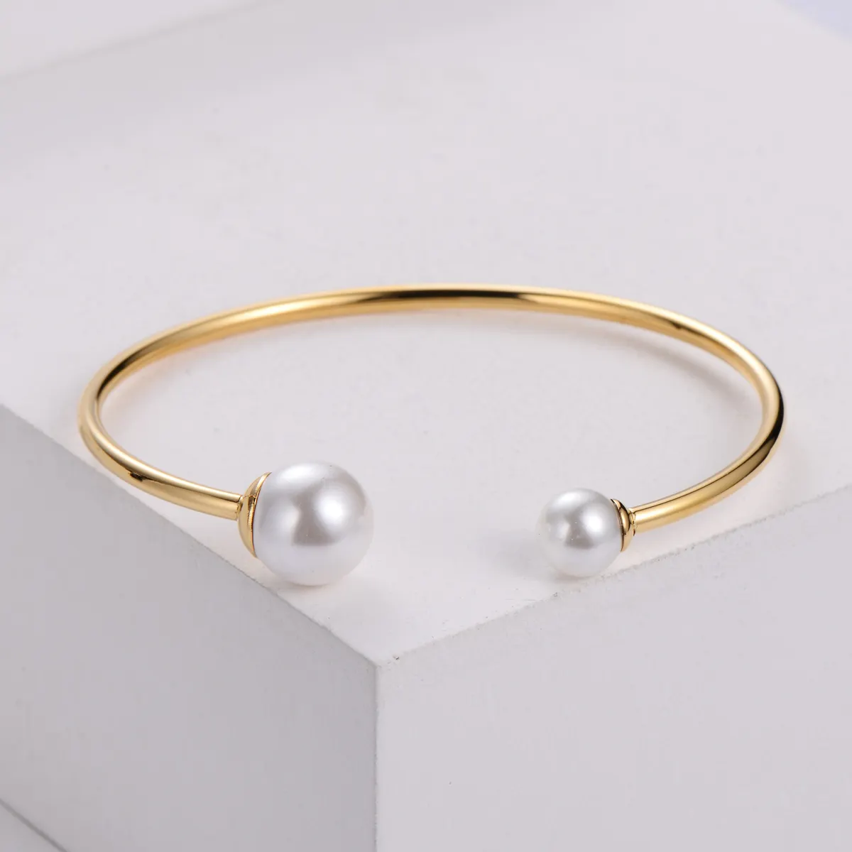 ORDRM pulsera plata hawaïen bling personnalisé perle ouverte amour été bracelet boule manchette plaqué or bracelet jonc pour fille