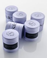 Vente en gros de boîtes en métal rondes de luxe de qualité alimentaire vides, de couleur violette, pour thé, café, grains, poudre, avec couvercle à vis hermétique
