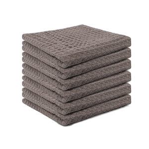 Paños de limpieza tipo waffle, rectangulares, con patrón de rejilla, gruesos, de secado rápido, para encimeras de cocina, en colores gris claro, blanco, marrón y gris oscuro. - Product Image 2