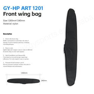 Sacs de protection pour hydrofoil avant et arrière, multi-tailles, noirs, personnalisés, imperméables, anti-corrosion, anti-impact, en nylon et aluminium, pour le surf - Product Image 4
