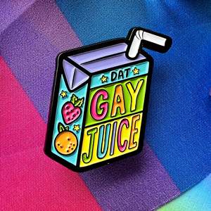 Tùy chỉnh kim loại carfts mềm men ve áo pins queer bản sắc thời trang Phụ kiện đồng tính huy hiệu phim hoạt hình nước trái cây hộp niềm tự hào men Pin - Product Image 1