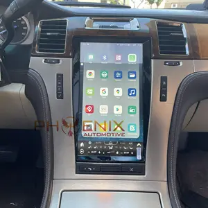 Pa mới 13.6 "Android 12.0 màn hình thẳng đứng xe stereo GPS Navigation DVD Player cho Cadillac Escalade 2007 - 2014 Tesla đài phát thanh