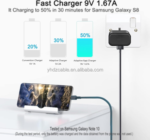 Anh 3pin cắm 15W QC 3.0 USB sạc nhanh cho Samsung <span class=keywords><strong>Galaxy</strong></span> S8 S10 du lịch <span class=keywords><strong>Adapter</strong></span> Android phổ tường sạc - Product Image 4