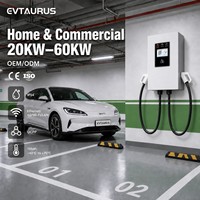Chargeur rapide pour véhicules électriques OEM 30 kW 40 kW 60 kW, double pistolet, station de recharge murale pour voitures électriques, usage commercial et domestique, câble de 5 m 7 m