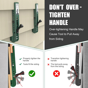 Herramientas para Instalación de Revestimientos, Kit de Montaje de Revestimientos Compatible con Revestimientos de Fibrocemento de 3/8 Pulgadas, Medidor de Revestimientos - Product Image 3