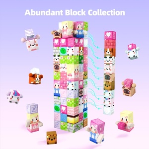 Ensemble de blocs de construction magnétiques personnalisés pour enfants, jouet éducatif Montessori, briques, jeux de cubes à empiler, âges <span class=keywords><strong>4</strong></span>+ - Product Image 5