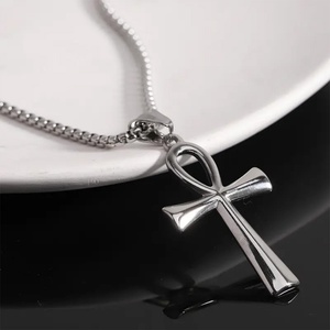 Hip Hop Vài Vòng Cổ Trang Sức Áo Len Chuỗi Thép Không Gỉ Mạ Vàng Chúa Giêsu Chữ Thập Mặt Dây Chuyền Vòng Cổ Cho Phụ Nữ Người Đàn Ông - Product Image 3