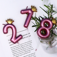 Bougie d'anniversaire personnalisable en cire de paraffine couleur unie en forme de couronne pour Halloween et les fêtes d'anniversaire