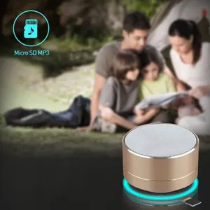 Hot A10 Wireless BT Speaker Metal Mini Portable Subwoof Sound With Mic TFcard FM Radio AUX MP3 Music Play Loudspeaker