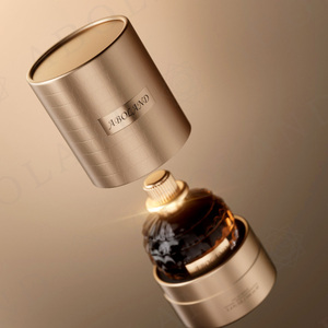 Aboland High End Fragrance Cosmetic Packaging Cylinder Rigid Box Custom Gold <b>Foil</b> Hot Stamping Gift <b>Container</b> - Product Image 1