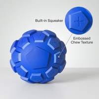 Jouet pour chien en caoutchouc durable, balle qui couine, indestructible, pour les mâchoires agressives, jeu interactif et nettoyage des dents