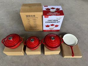 Ensemble de casseroles multifonctionnel <span class=keywords><strong>et</strong></span> facile à nettoyer, casseroles <span class=keywords><strong>et</strong></span> marmites à <span class=keywords><strong>soupe</strong></span>, ustensiles de cuisine, ensemble de casseroles en fonte émaillée - Product Image 6