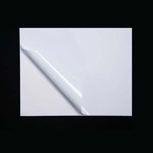 Papier autocollant PVC de haute qualité A4 blanc brillant, colle non séchante, imperméable, silicone personnalisable, autocollants de protection - Product Image 5